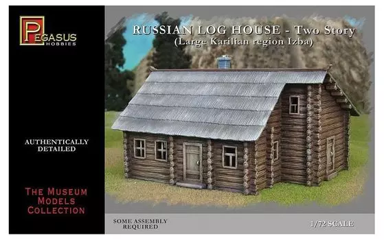 Pegasus Hobby Русский бревенчатый дом Большая изба в Карелии Пластиковая модель PH7704 1/72 2-этажный