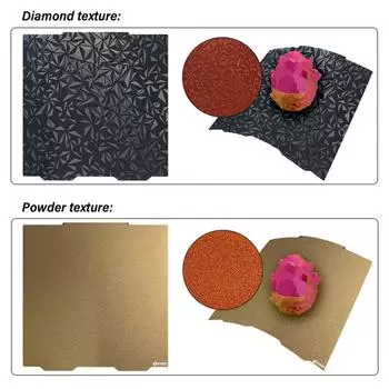 PEI Build Plate for XL Double Sided Flexible Spring Steel Sheet 365x365mm for 3D Printers Textured PEI Sheet