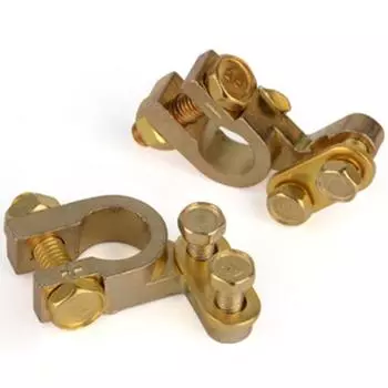 Peigu 1Pair 35 мм Положительные 34 мм Отрицательные позолоченные универсальные автомобильные аккумуляторные клеммы