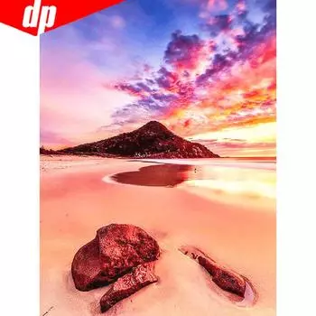 Пейзаж Алмазная картина Закат 5d Алмазная мозаика Алмазная вышивка Стразы Картинки 20X30