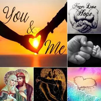 Пейзаж, алмазная живопись, любовь и надежда, фотографии, 5D DIY, полная алмазная вышивка, наборы для вышивки крестом, домашний декор Round 30x30cm