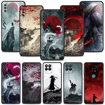 Пейзаж чернилами Живопись Япония Самурай Искусство Для Realme 8 pro c21 G22 для Moto g8 plus one fusion для Nokia g10 5.4 Чехол для телефона Shell Realme GT Neo2