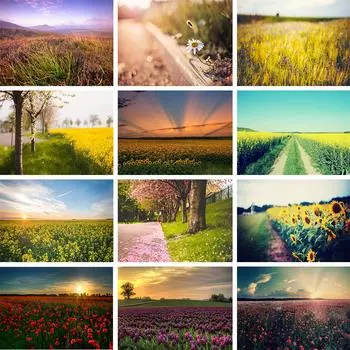 Пейзаж DIY Алмазная картина Картина Полная Алмазная вышивка крестом Набор 5D Мозаика Стразы Картина Домашний Декор Подарок Full Round 20x30CM