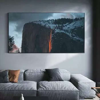 Пейзаж маслом скала каньон пейзаж искусство холст картина гостиная коридор офис украшение дома фреска без рамки 20*40cm No Frame