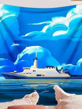 Пейзаж, подвесная ткань, спальня, гостиная, дом, маленькая свежая комната, украшение для гостиной, фон, ткань, гобелен 100X75CM