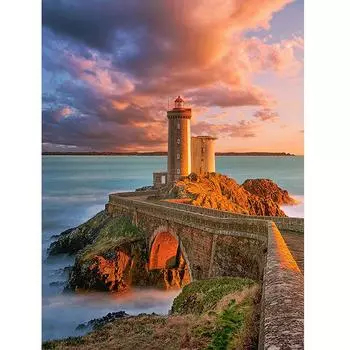 Пейзаж Приморская вилла алмазная живопись Маяк Вышивка крестиком Мозаичные узоры Домашний декор 20X30CM