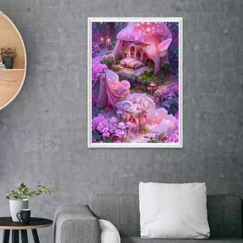 Пейзаж с бриллиантами, лесной ручей, радость, релаксация, улучшение координации, сделай сам, мозаика, украшение для вышивки, подарок A