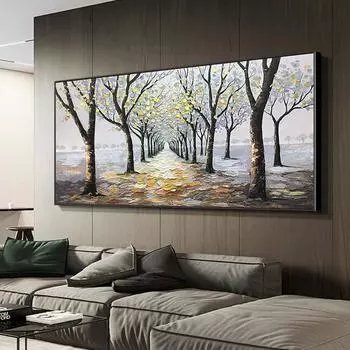 Пейзаж с пальмовым лесом и закатом, постер и гравюра, современная абстрактная настенная живопись на холсте, картина для гостиной, украшения дома, картина 20x40cm No Frame