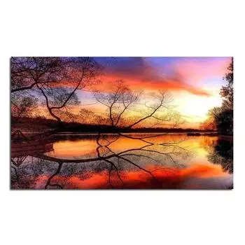 Пейзаж заката Diy Алмазная картина Алмазная вышивка Крестиком Полный горный хрусталь 20X30CM