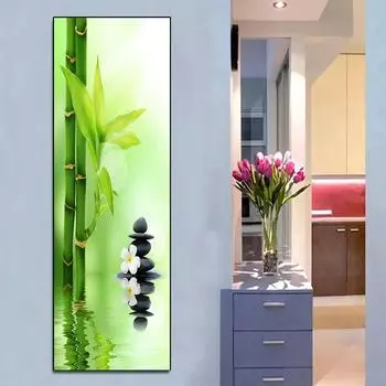 Пейзаж Zen бамбук черный камень вода спа холст картины постеры и принты настенные художественные фотографии гостиная домашний декор без рамки 20*40cm
