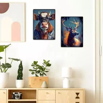 Пейзажи из алмазов, искусство, повышение креативности, снижение стресса, милые животные, узор, мозаика из смолы, алмазная вышивка, украшение для дома, сделай сам, подарок A