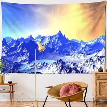 Пейзажная живопись гобелен настенный богемный хиппи абстрактный психоделический колдовство простой художественный скандинавский стиль домашний декор 95x70cm