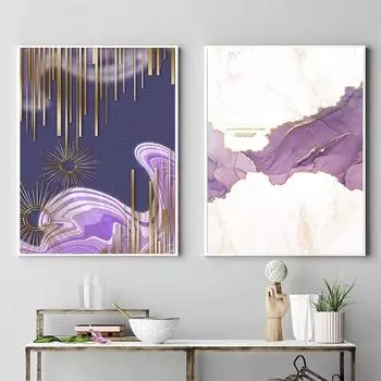 Пейзажный декор, картина на холсте, абстрактное настенное искусство, линии и плакат с изображением лося и принты, настенная живопись для гостиной, домашняя картина, фреска 21cm30cm NoFrame