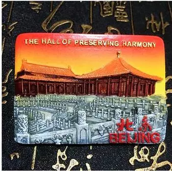 Пекин Магниты на холодильник Туристический сувенир Здание Великой Китайской стены Магниты для холодильника Китайский пейзаж Подарки из смолы