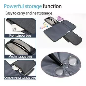 Пеленальный коврик Dr.isla Baby, водонепроницаемый, складной, портативный, дорожный, пеленальный коврик розовый