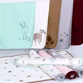 Пеленальный столик для младенцев Водонепроницаемая пеленальная подкладка 50*70CM коричневый