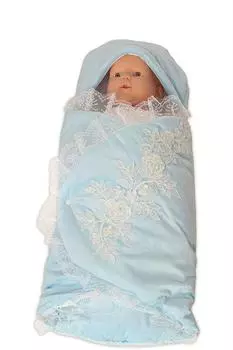 Пеленка для новорожденного с кружевом