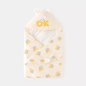 Пеленка-кокон из чистого хлопка средней толщины для новорожденных на осень и зиму
