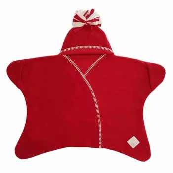 Пеленка-подгузник Tuppence Crumble Star Afghan Stirrup красного цвета для детей от 0 до 4 месяцев и в форме звезды CON-TC-S0275 красный