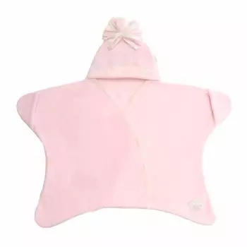 Пеленка-снуд Tuppence Crumble Star Afghan Stirrup для детей от 0 до 4 месяцев, пастельно-розовая, в форме звезды пастельные розовый
