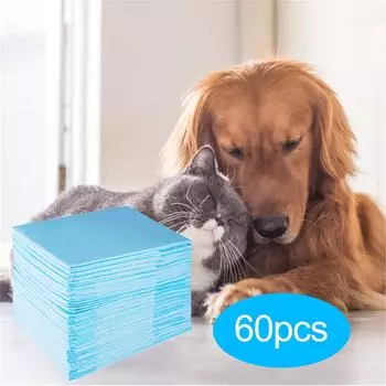 Пеленки для щенков, Гигиенические пеленки для приучения собак и щенков к туалету, Пеленки для приучения щенков к туалету, Упаковка 60 штук