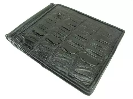 PELGIO Luxury зажим для денег из крокодиловой кожи, черный
