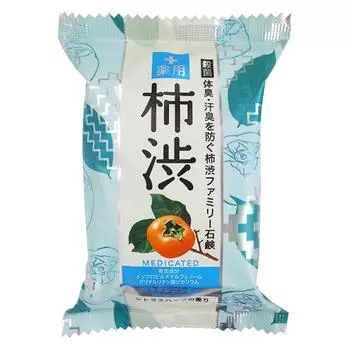 PELICAN Medicated Persimon Shibu Family Soap лечебное мыло для всей семьй, 80 гр