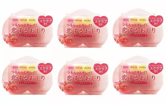 Pelican Soap Koisuru Butt Hip Care Soap Мыло 80 г x 6 шт.