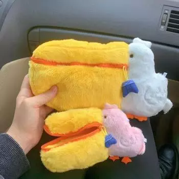 Пеликан большая пасть птица животное сумка для хранения зоопарк милая забавная сумка для хранения плюшевых монет на молнии ручка для хранения наушников white small