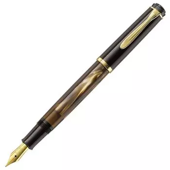 Pelikan Pelikan Fountain Pen EF Extra Fine Marble Brown Classic M200 Inhalation Type Regular Imported Product