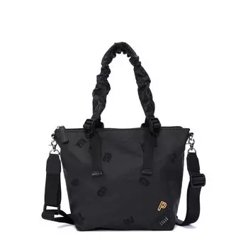 Pelle Borsa Wrinkle Black Handbag, (BL)