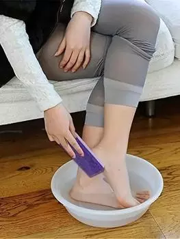 Пемза для ног Пилка для ног Удаляет омертвевшую кожу, мозоли, скраб для пяток, гладкие ноги за считанные секунды Инструмент для отшелушивания педикюра синий