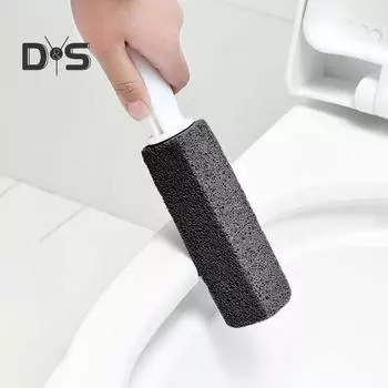 Пемза для унитаза, удаление пятен от жесткой воды, кальциевых отложений, эргономичная ручка с длинной ручкой, очиститель для туалета белый