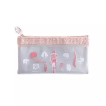 Pen Case Green Flash STUDY HOLIC Mesh Pen Pouch Human Biology [Green Flash]