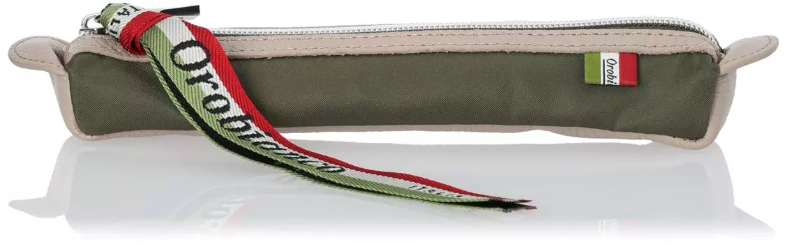 Pen case Holds about 8 to 10 pens For new new members of celebration moss green x elk beige [Orobianco] [Genuine product] [PRICK] students, society,