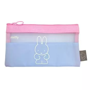 Pen case Miffy mesh pen pouch blue [Green Flash]
