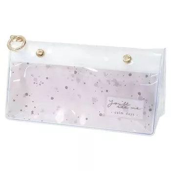 Pen case pencil case high pen [clear pouch] vintage-like/paint