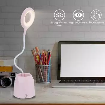Подставка для ручки, светодиодная USB-зарядка, сенсорная, для защиты глаз, настольная лампа для чтения, для учебы студентов