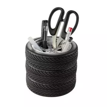 Подставки для ручек Подставка для ручек в форме покрышки Карандашница Органайзер для стола Канцелярские принадлежности для офиса Школьные принадлежности Школьные принадлежности