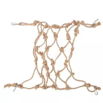 Пеньковая веревка, попугай, птица, сетка для скалолазания, подвесная веревка, сетка, качели, веревочная лестница, жевательная игрушка (Маленький) Small