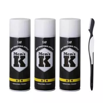 Пена для бритья Kai Men s K с лечебным шелковым протеином, набор из 3 шт. GA0045