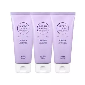 Пена для глубокого очищения Happy Bath Micro Clean 100 г*3 шт/6 шт 3Pcs
