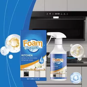 Пена для очистки кухонного жира, средство для удаления жира с кухонных столешниц и духовок 120 мл