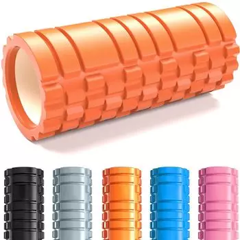 Пена Haquno Foam Myofascial Grid Пена Йога Растяжка Японское руководство по эксплуатации В комплекте Ролик, Релиз, Ролик, Шеста, Тренировка, Спорт, Фитнес, оранжевый