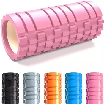 Пена Haquno Foam Myofascial Grid Пена Йога Тренировки Растяжка Японское руководство по эксплуатации В комплекте Ролик, Релиз, Ролик, Шест, Спорт, Фитнес, розовый