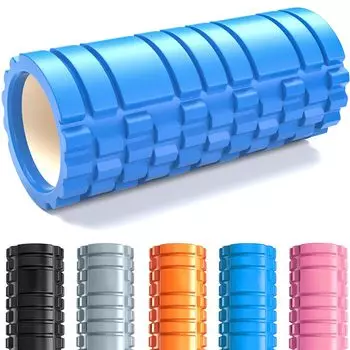 Пена Haquno Foam Myofascial Grid Пена Йога Тренировки Растяжка Японское руководство по эксплуатации В комплекте Ролик, Релиз, Ролик, Шест, Спорт, Фитнес, темно-синий