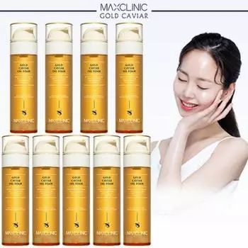 Пена Max Clinic Gold Caviar Oil (основной продукт 110 г x 9 бутылок), 110г, 9 шт.
