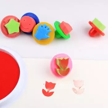 Пена ручной работы детский рисунок DIY губка живопись забавные креативные игрушки товары для рукоделия красочный мультфильм 6 шт. кисть для рисования граффити