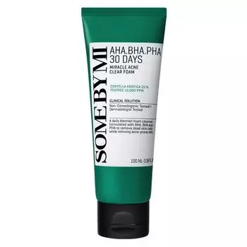 Пена Some By Mi Aha Baha Paha 30 Days Miracle Acne Clear Foam, 1 шт., 100 мл