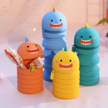 Пенал 3D выдвижной силиконовый чехол для канцелярских принадлежностей для студентов для офиса